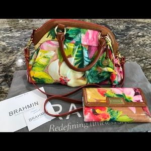 Floral Brahmin Bag & Wallet